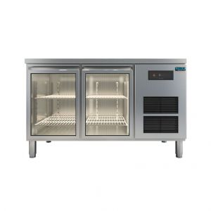 2 DOOR UNDERCOUNTER FRIDGE WITH GLASS